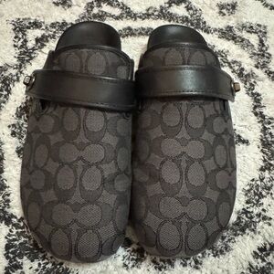 Coach men clog in signature Jacquard